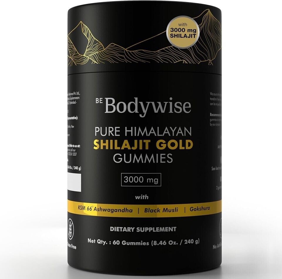 Be Bodywise Pure Himalayan Shilajit Gummies | With Ashwagandha, Gokshura & other