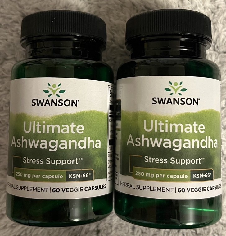 120 Veg Cap Ultimate Ashwagandha KSM-66 250 mg 2X 60 Ct Stress Support
