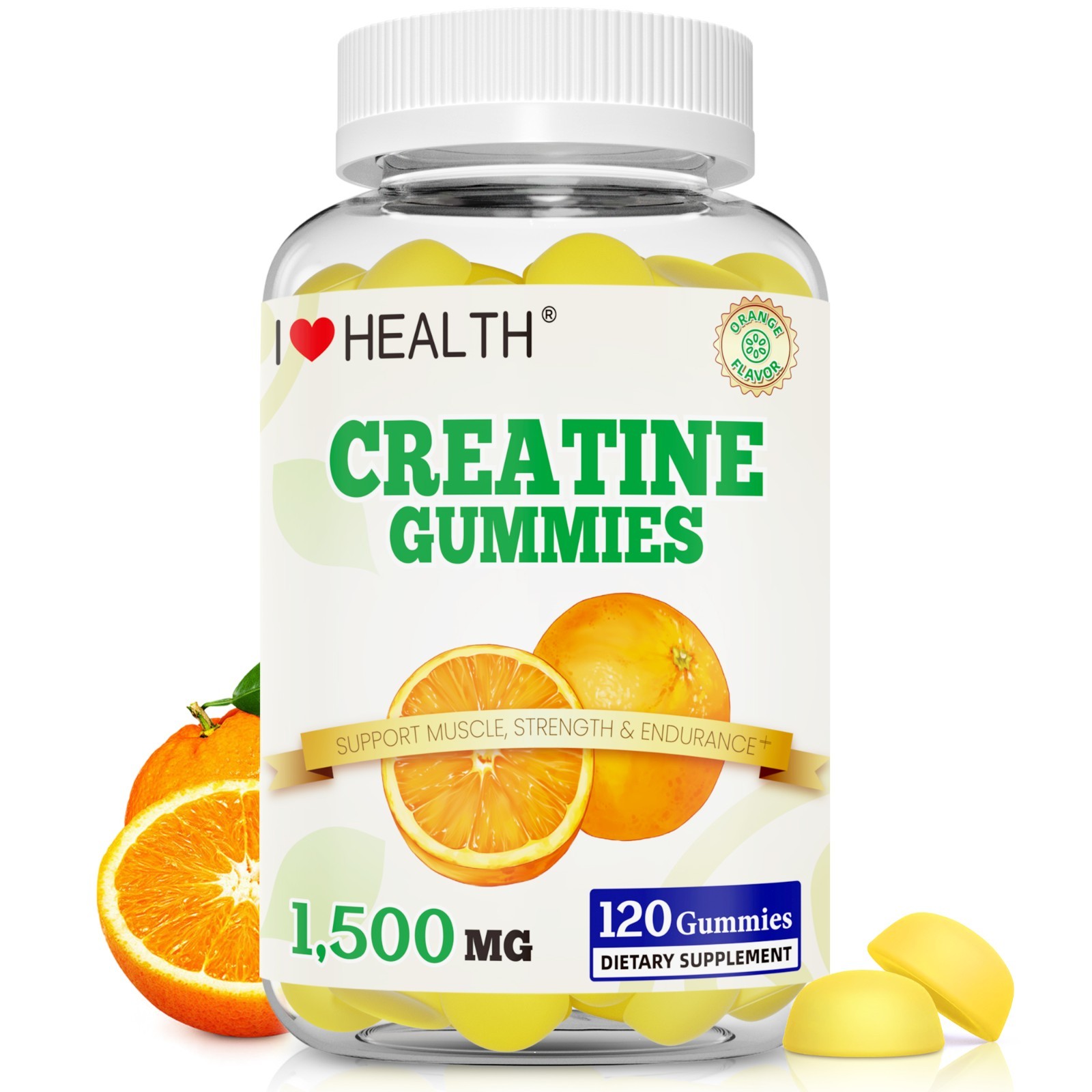 Creatine Gummies 1500mg Monohydrate Muscle Gain 120 Gummies