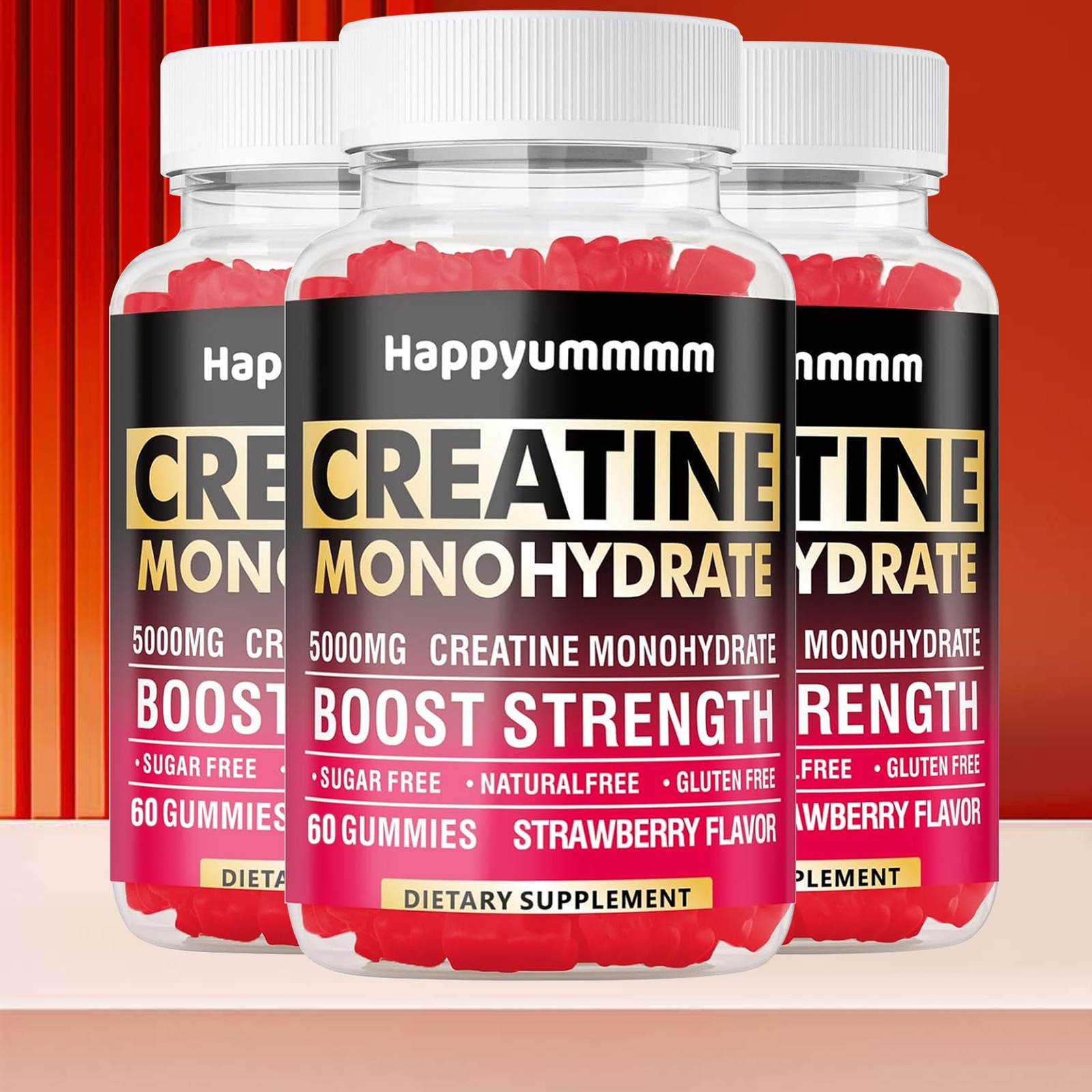 Creatine Monohydrate Gummies – for Muscle Strength, Pre-Workout Supplement