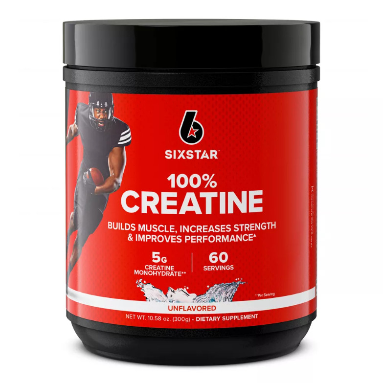 Six Star Unflavored Creatine Powder 11oz – 60 Servings Muscle Growth Gluten-Free
