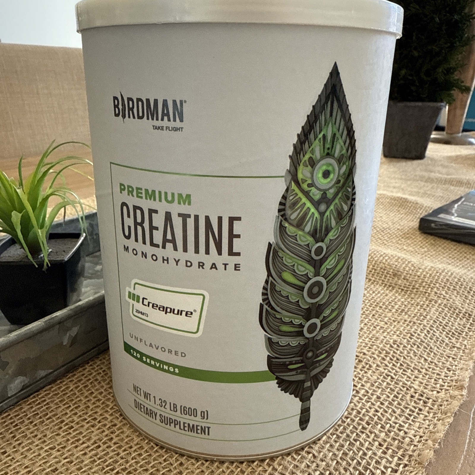 BIRDMAN High-Purity Creatine Monohydrate Unflavored Powder, 120 Servings