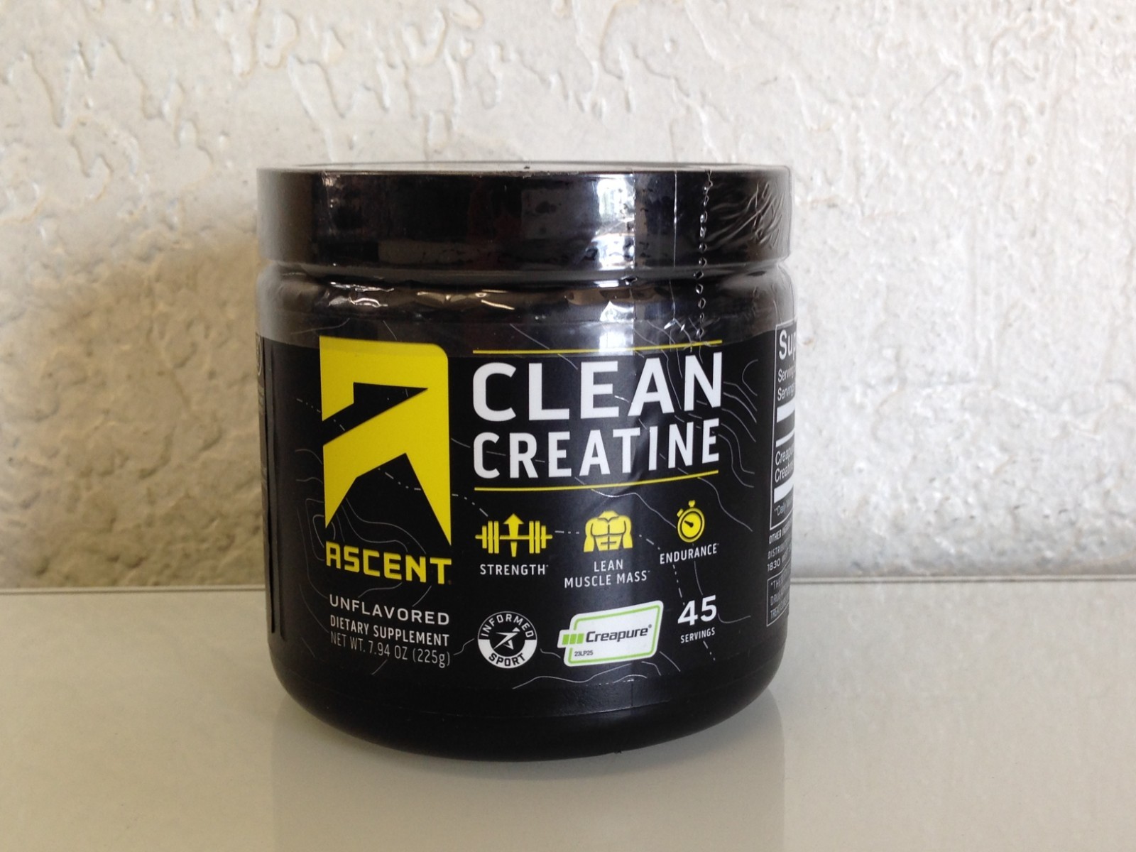 Ascent Clean Creatine Monohydrate 7.94 oz – 45 Servings  Exp. 4/2026