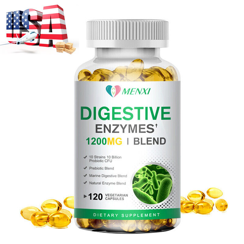 Digestive Enzymes w/ Prebiotic & Probiotics, Gas, Constipation & Bloating Relief