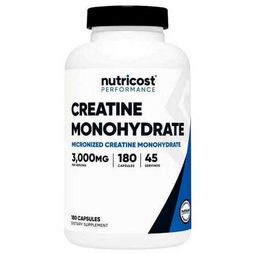 Creatine Monohydrate Capsules 180 Count 3000 Mg