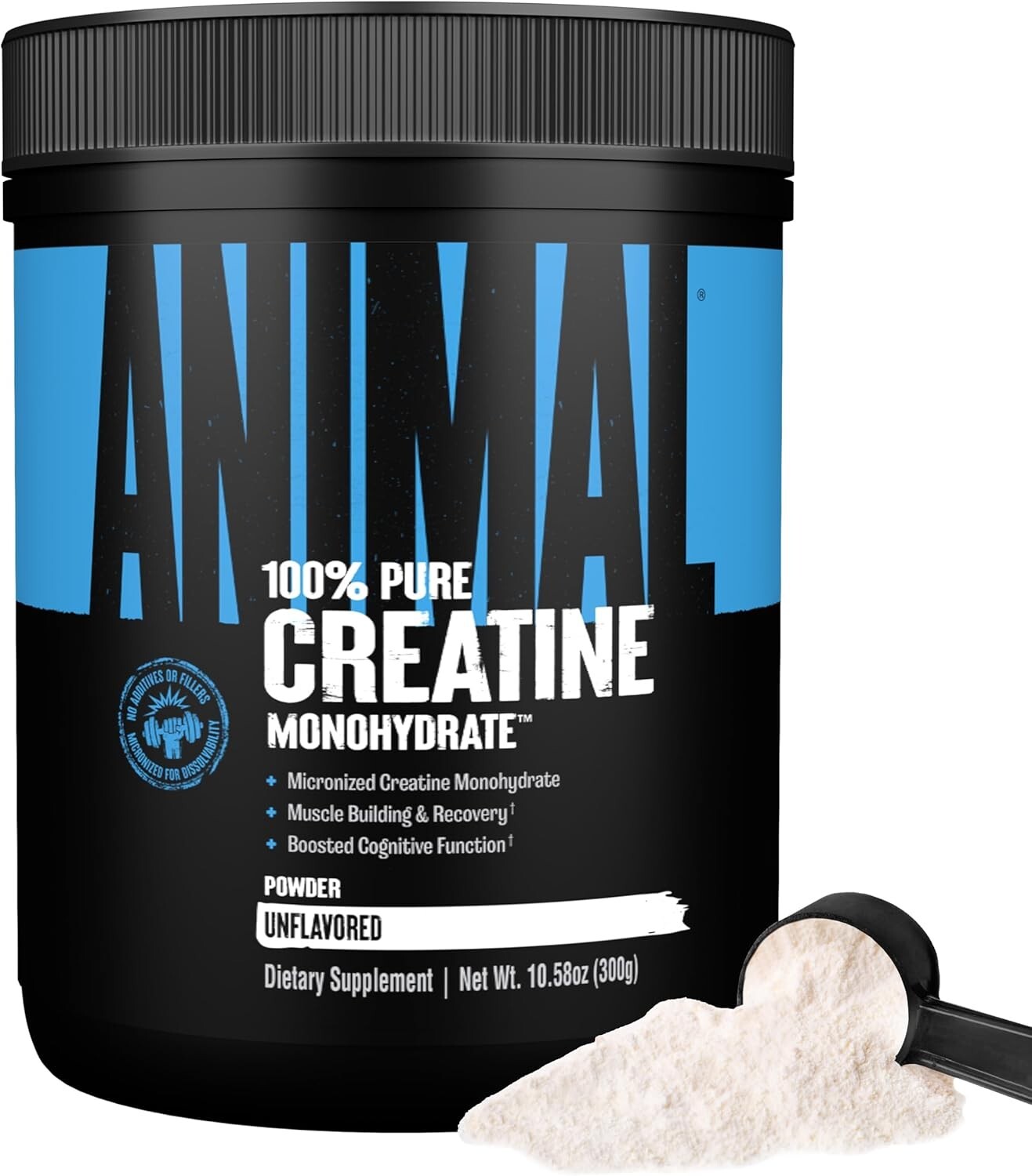 Animal Micronized Creatine Monohydrate Powder – 60 Servings (Pack of 1)