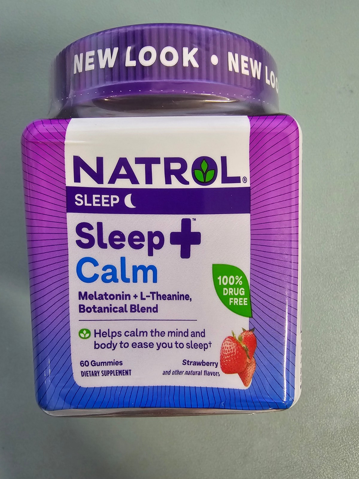 Natrol® Sleep+ Calm Melatonin Gummies for Adults, Strawberry Flavor, 60 Count