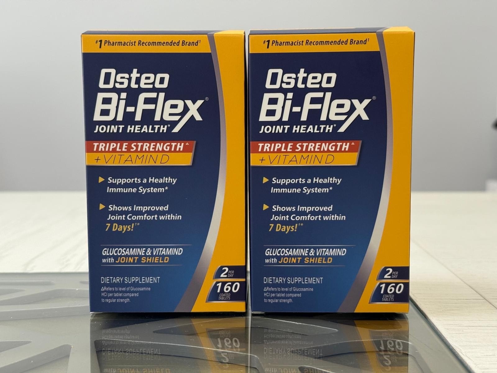 Osteo Bi-Flex 3+ Strength Joint Supplement Vitamin D &Glucosamin 160ct(2 pack)