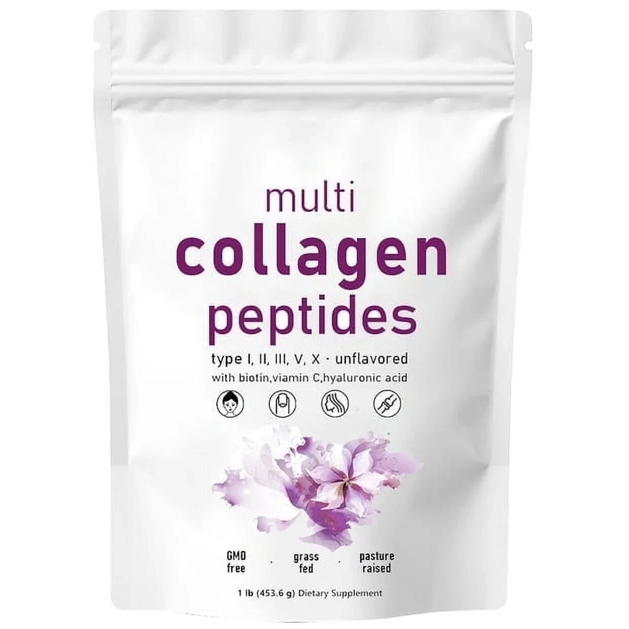 Multi Collagen Peptides Powder – Hydrolyzed Protein Peptides (Type I,II,III,V,X)