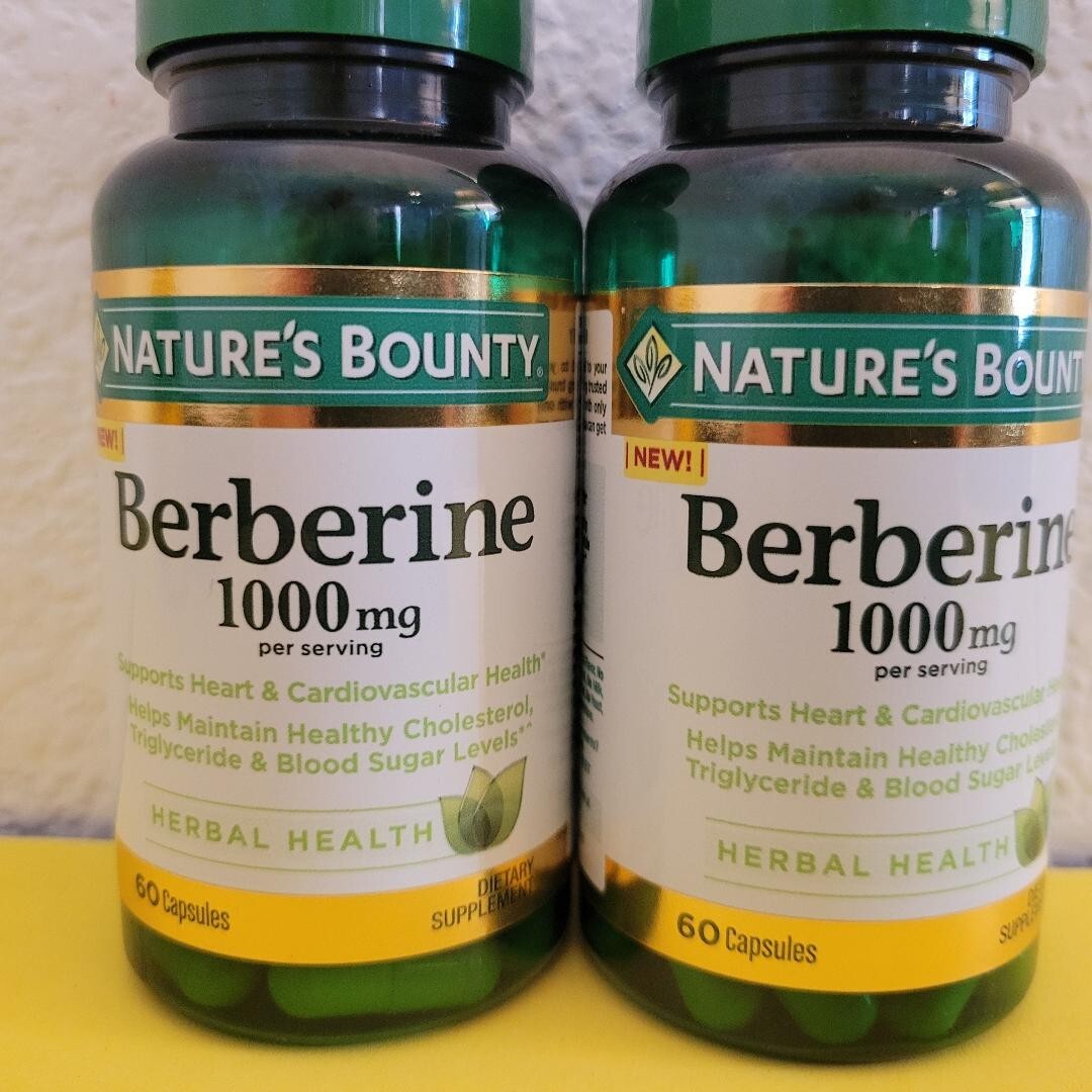 New 2-Pack Nature’s Bounty 1000 Mg Berberine 60 Capsules Exp : 05/2026+