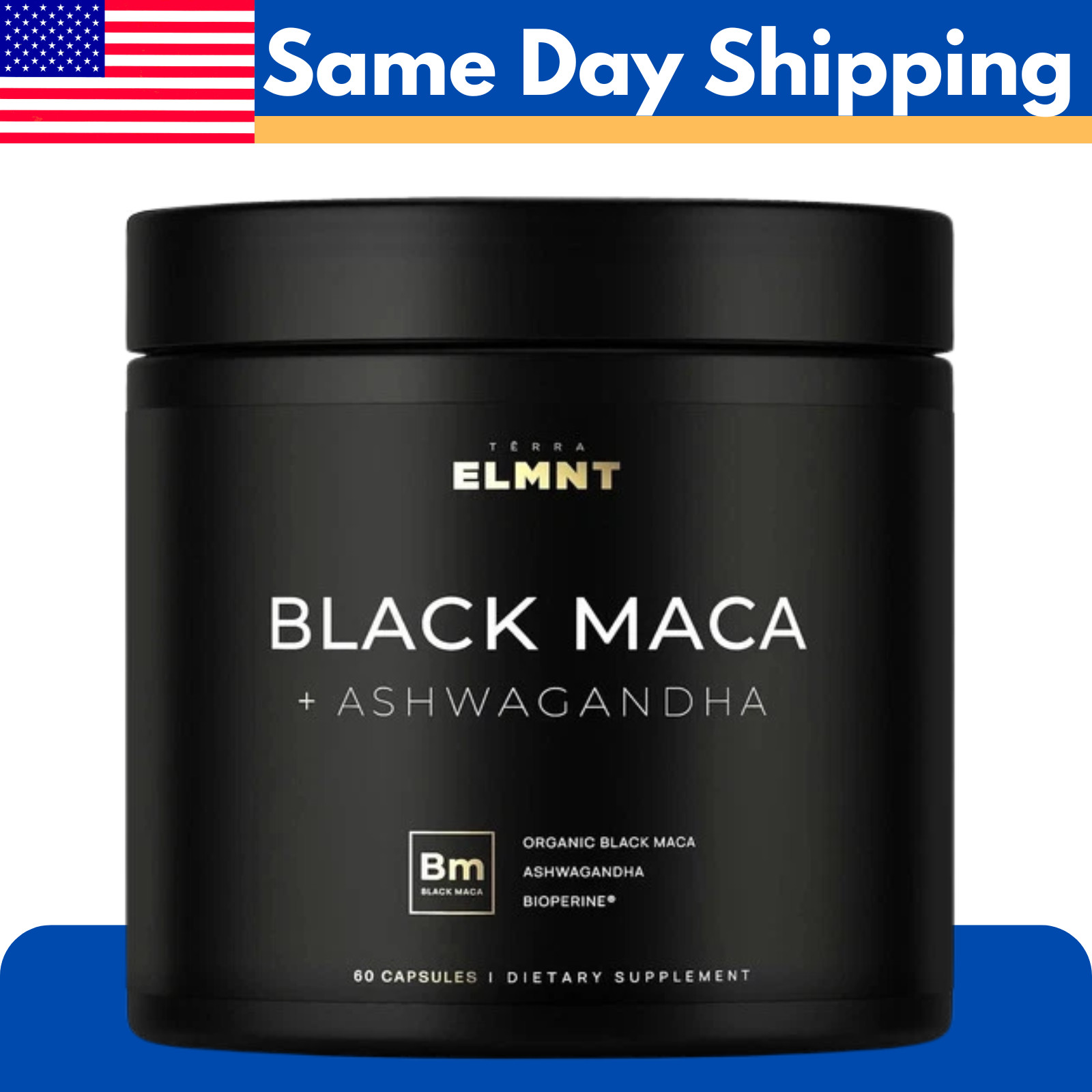 Organic Black Maca Root with Ashwagandha -Highest Potency 40,000mg 40x Strength.