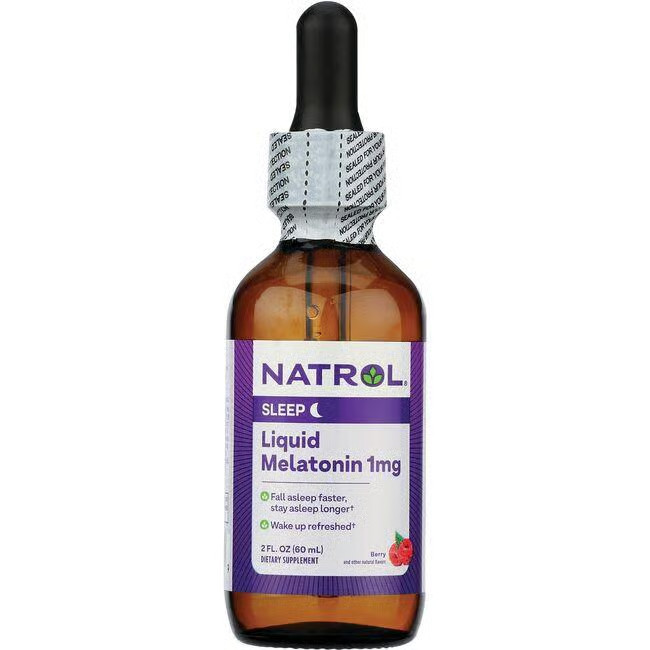 Natrol Liquid Melatonin – Berry 1 mg 2 fl oz Liq