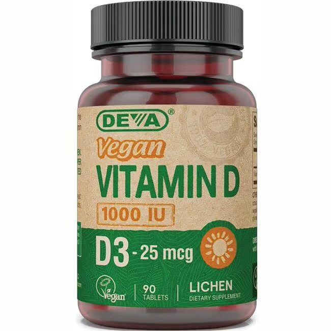 Deva Vegan Vitamin D3 1,000 Iu (25 mcg) 90 Tabs