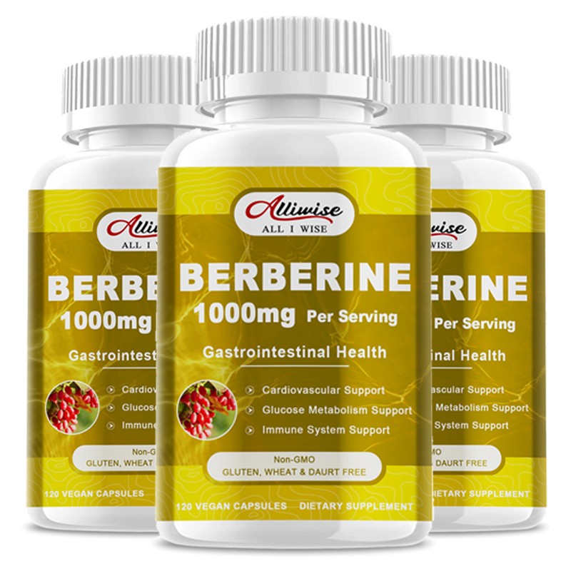 3 Pack Berberine HCL 1000mg Supplement – Berberine HCI Capsules High Absorption
