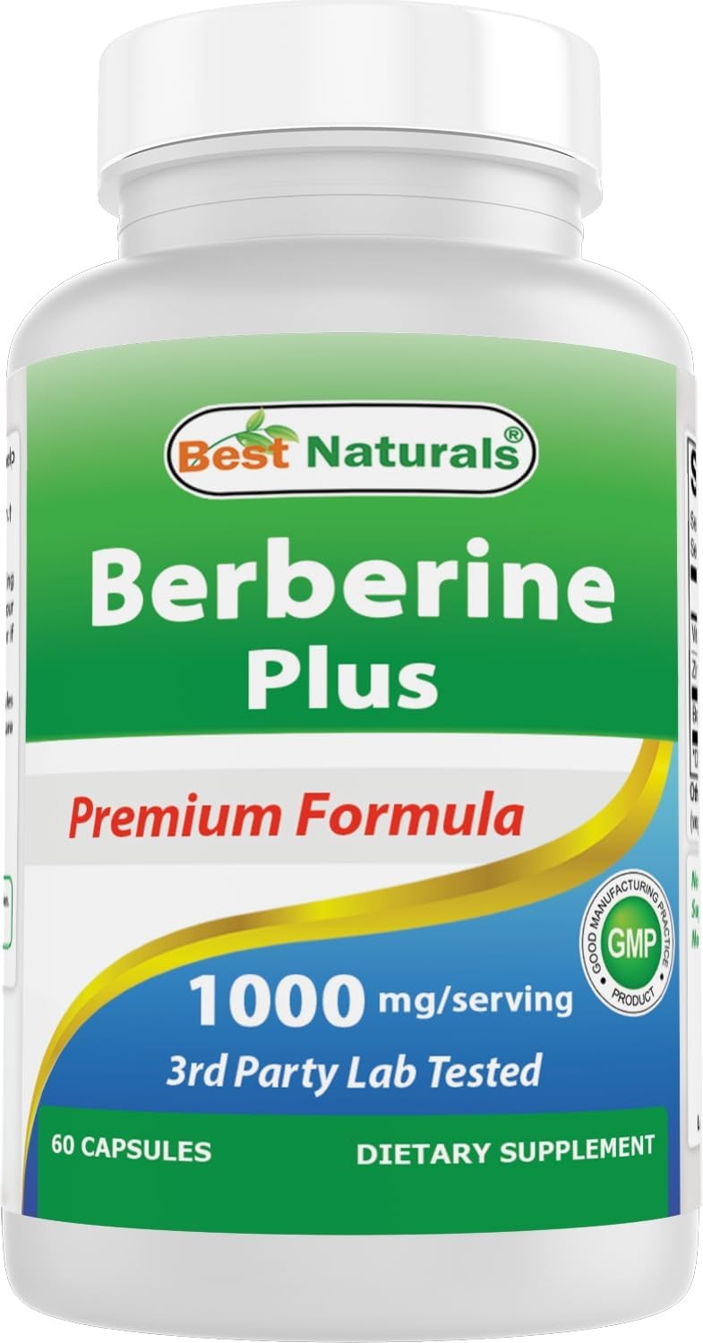 Best Naturals Berberine Plus 1000 mg/Serving 120 Capsules – (non-gmo)