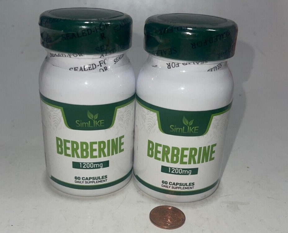 (Lot Of 2) Berberine Capsules 1200mg – Immune Support, Gut Health, Weight Loss