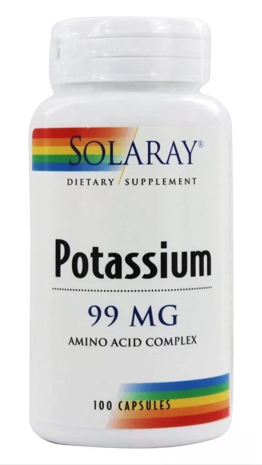 Solaray – Potassium 99 mg. – 100 Capsules FAST 1st Class SHIPPING