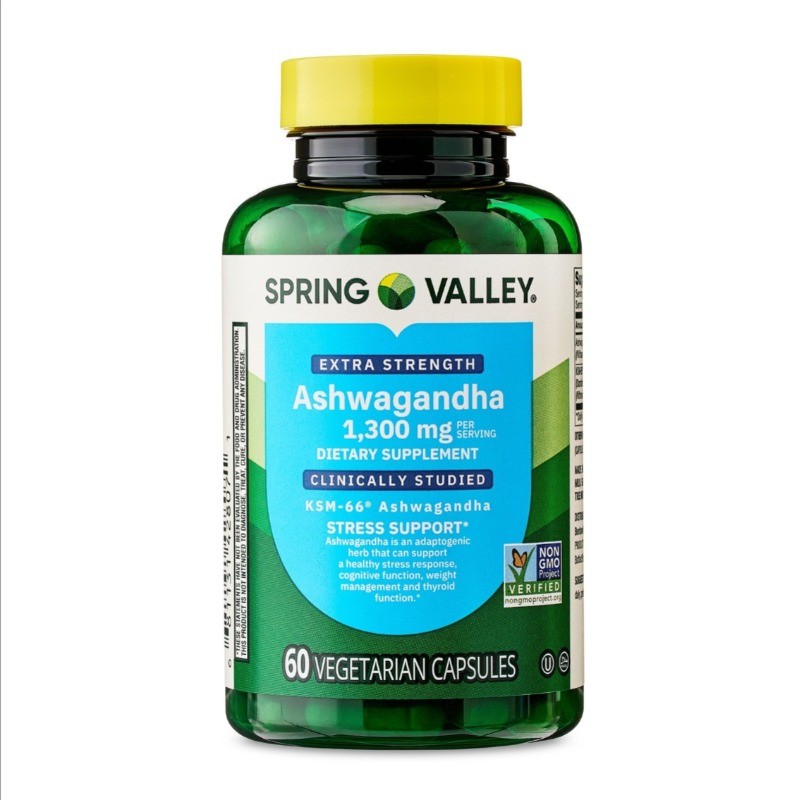 Spring Valley Extra Strength Ashwagandha Dietary Supplement, 1300 mg New
