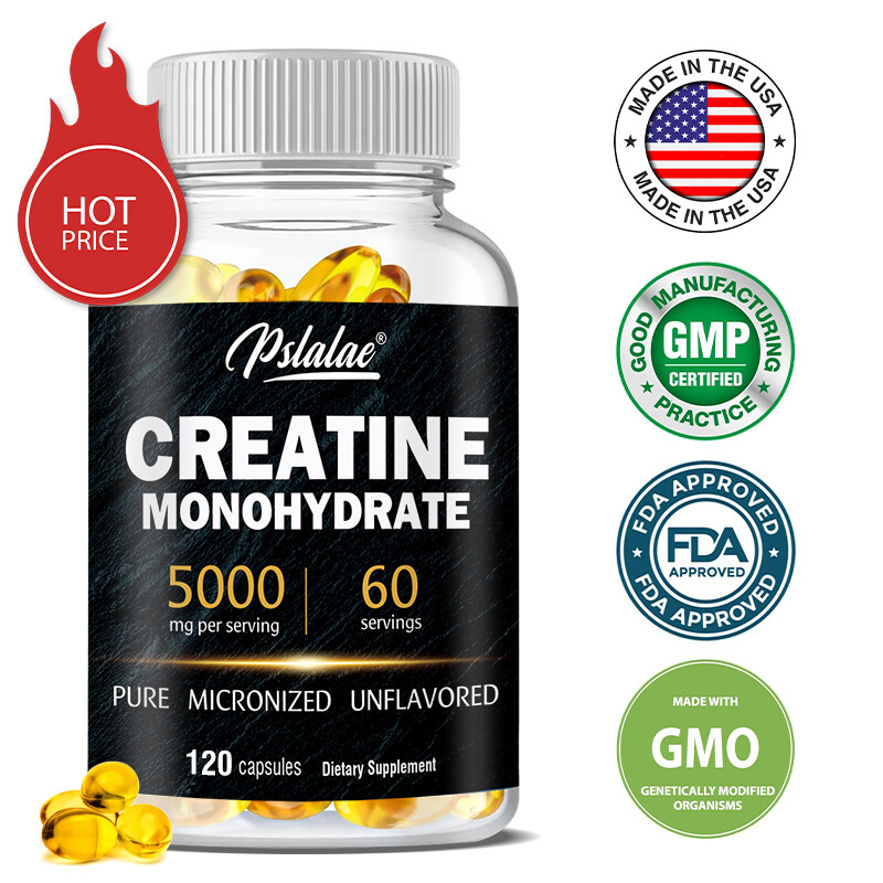 Creatine Monohydrate 5000mg- Energy&Endurance,Muscle Health,Testosterone Booster