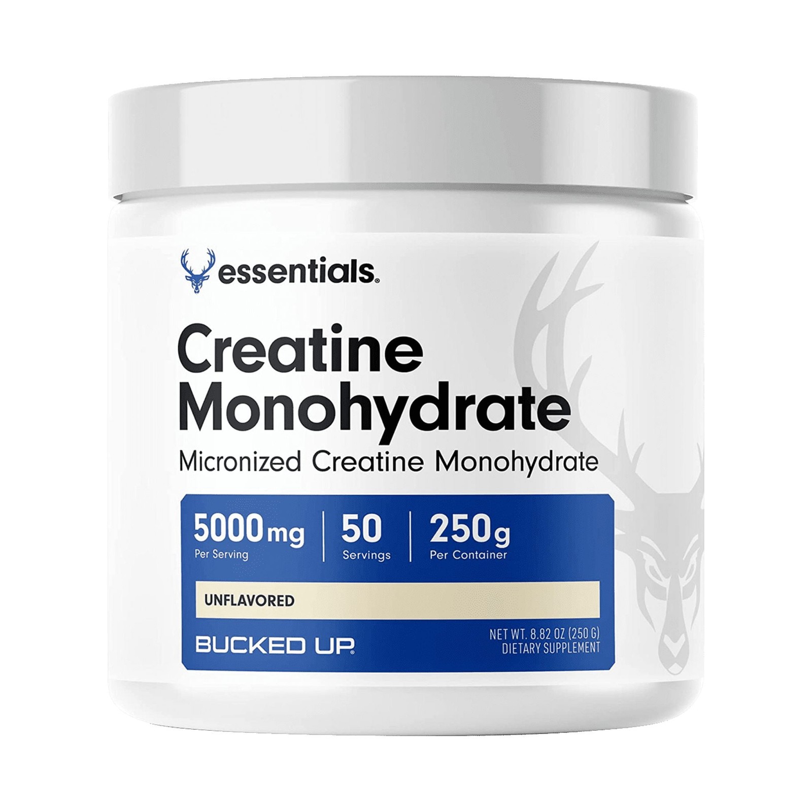 Bucked Up Creatine Monohydrate, Unflavored, 50 Servings