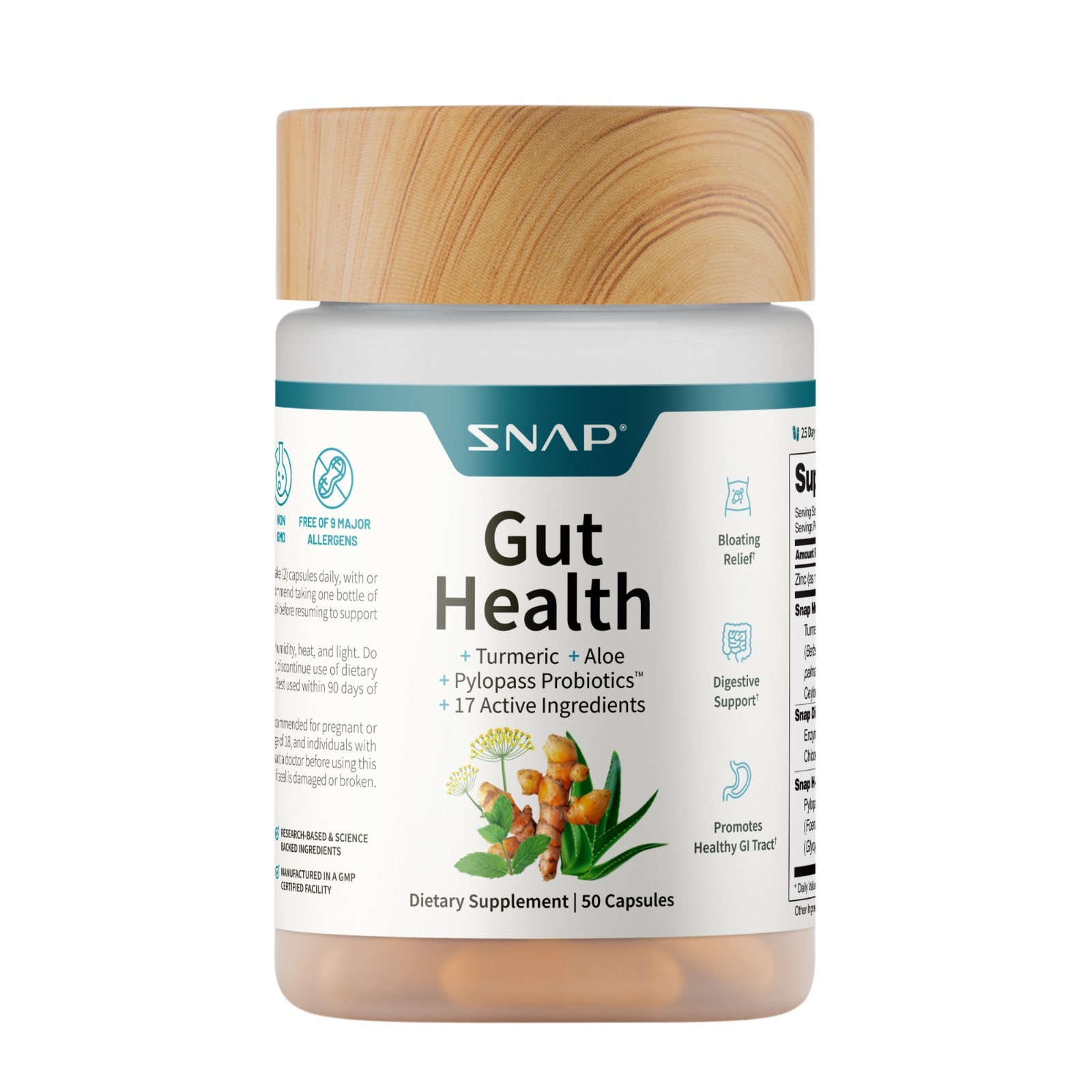 Gut Health Supplements – Digestive Enzymes, Bloating Relief (50 Capsules)