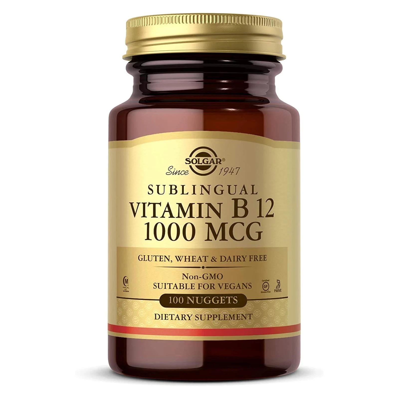 Solgar Vitamin B12 1000 mcg 100 Nuggets Exp: 07/2028