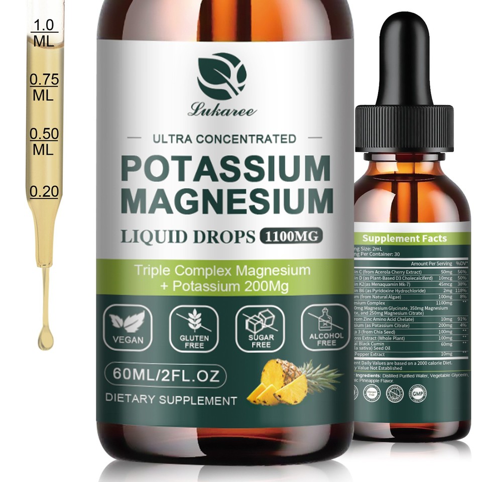 Potassium Magnesium Supplement Magnesium Glycinate with Calcium Vitamin D3 Zinc