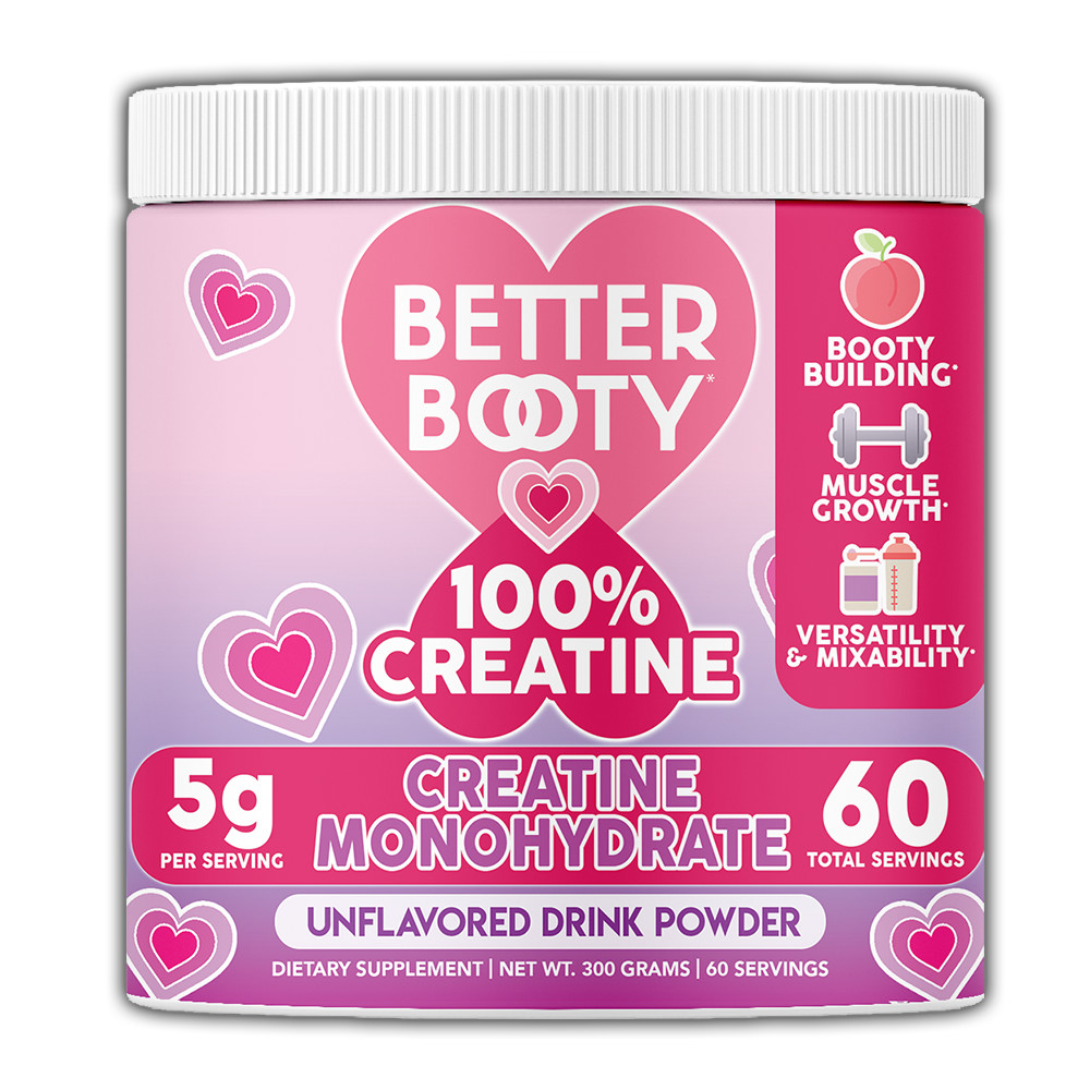Angry Supplements Better Booty 100% Creatine Monohydrate for Women, 60 Serv 300G