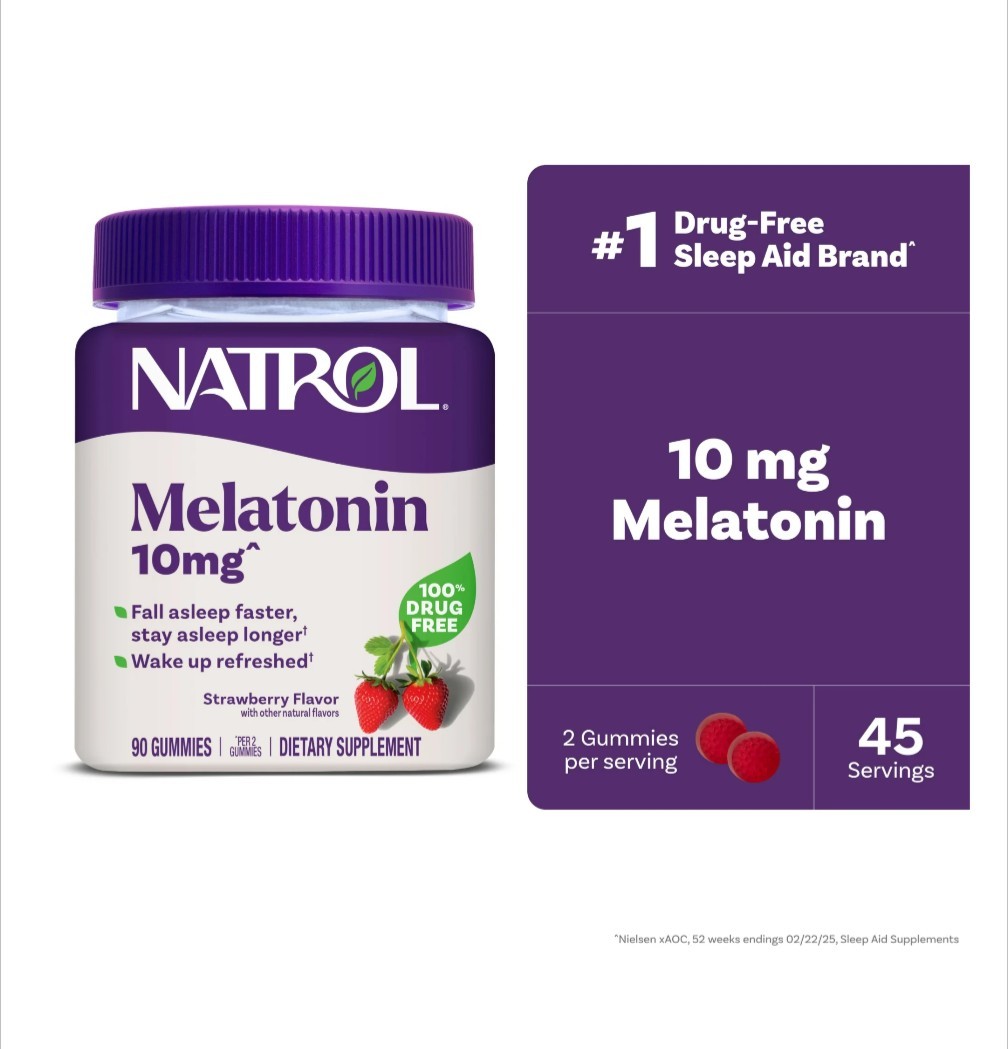 Melatonin Gummies, Strawberry, 10 mg, 90 Gummies (5 mg per Gummy) 9/26