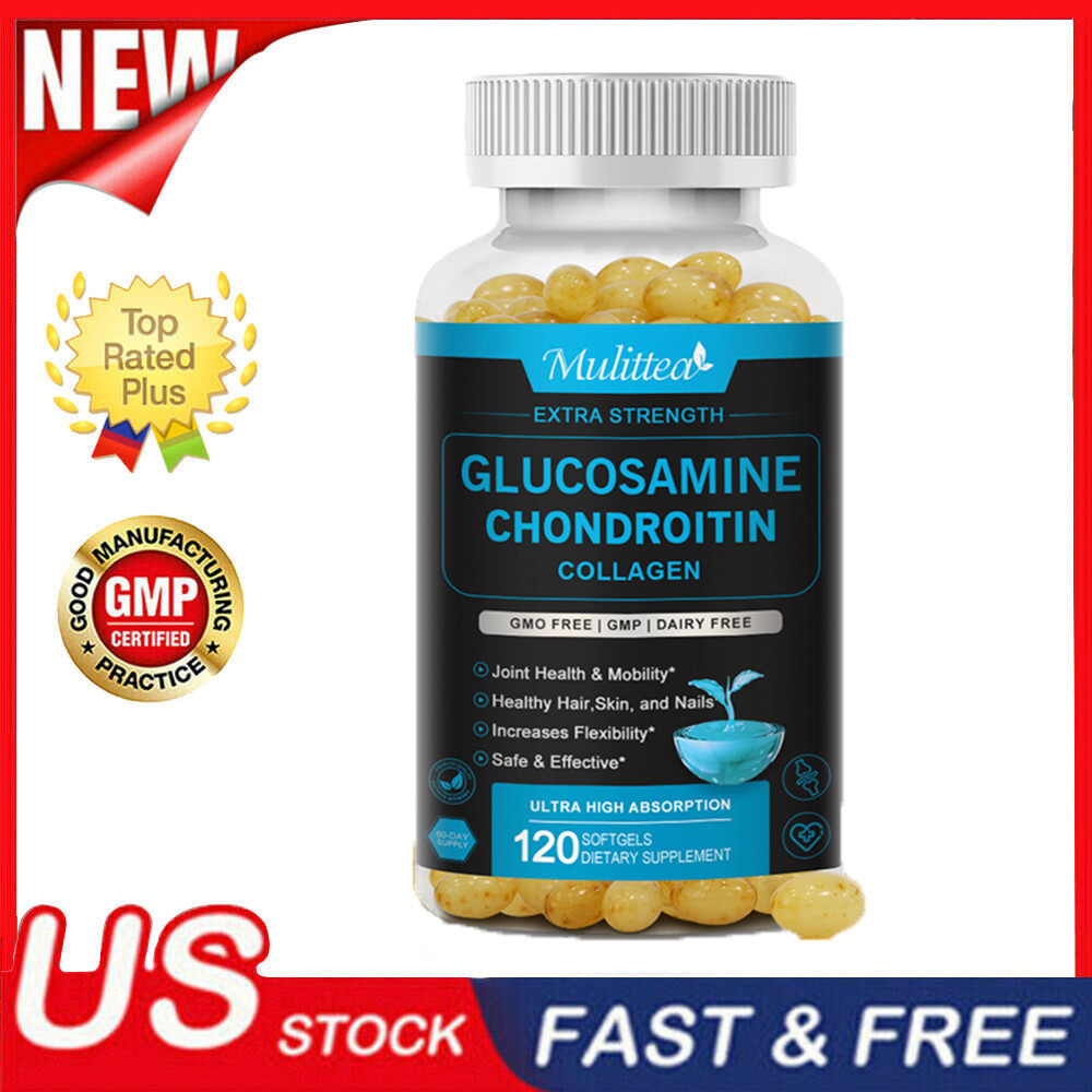 Glucosamine Chondroitin MSM  COLLAGEN 120 Capsules Hair Skin Nails Joint health