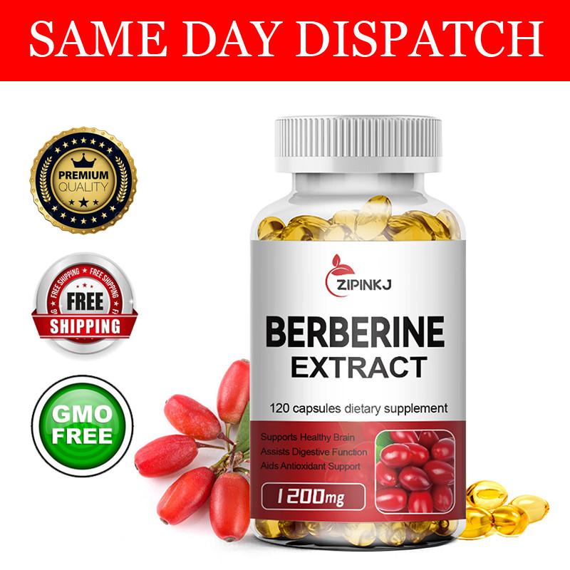 Premium Berberine HCL 120 Capsules 1200mg Healthy Cholesterol, Anti-inflammatory