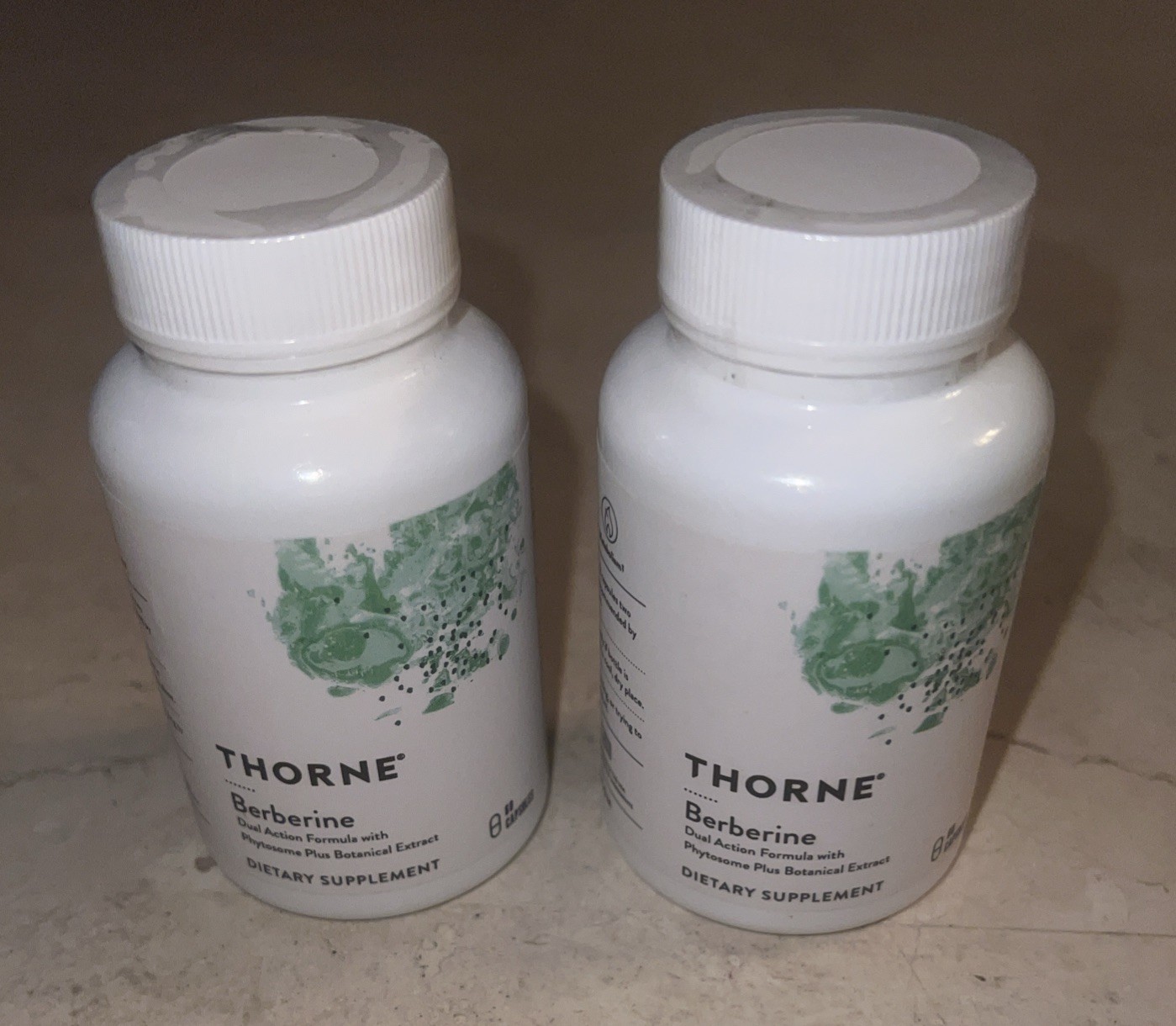 2x THORNE Berberine Dual Action Formula with Phytosome Plus 60ct 11/25