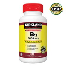 Kirkland Signature Quick Dissolve B 12 5000 mg 300 Tablets.