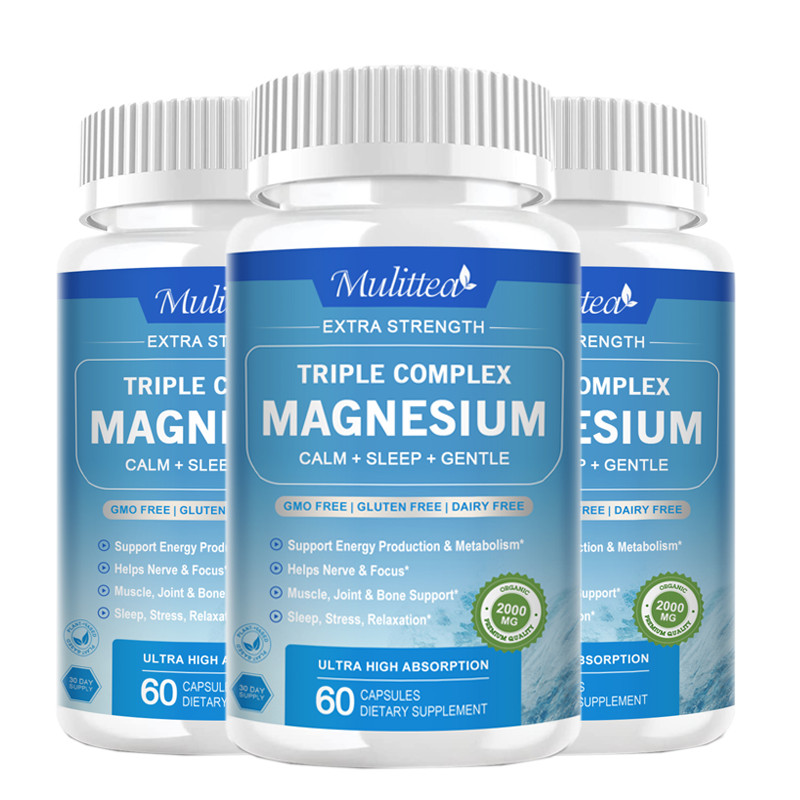 2000MG Triple Complex Magnesium Supplement Support Calm Sleep Muscle Health
