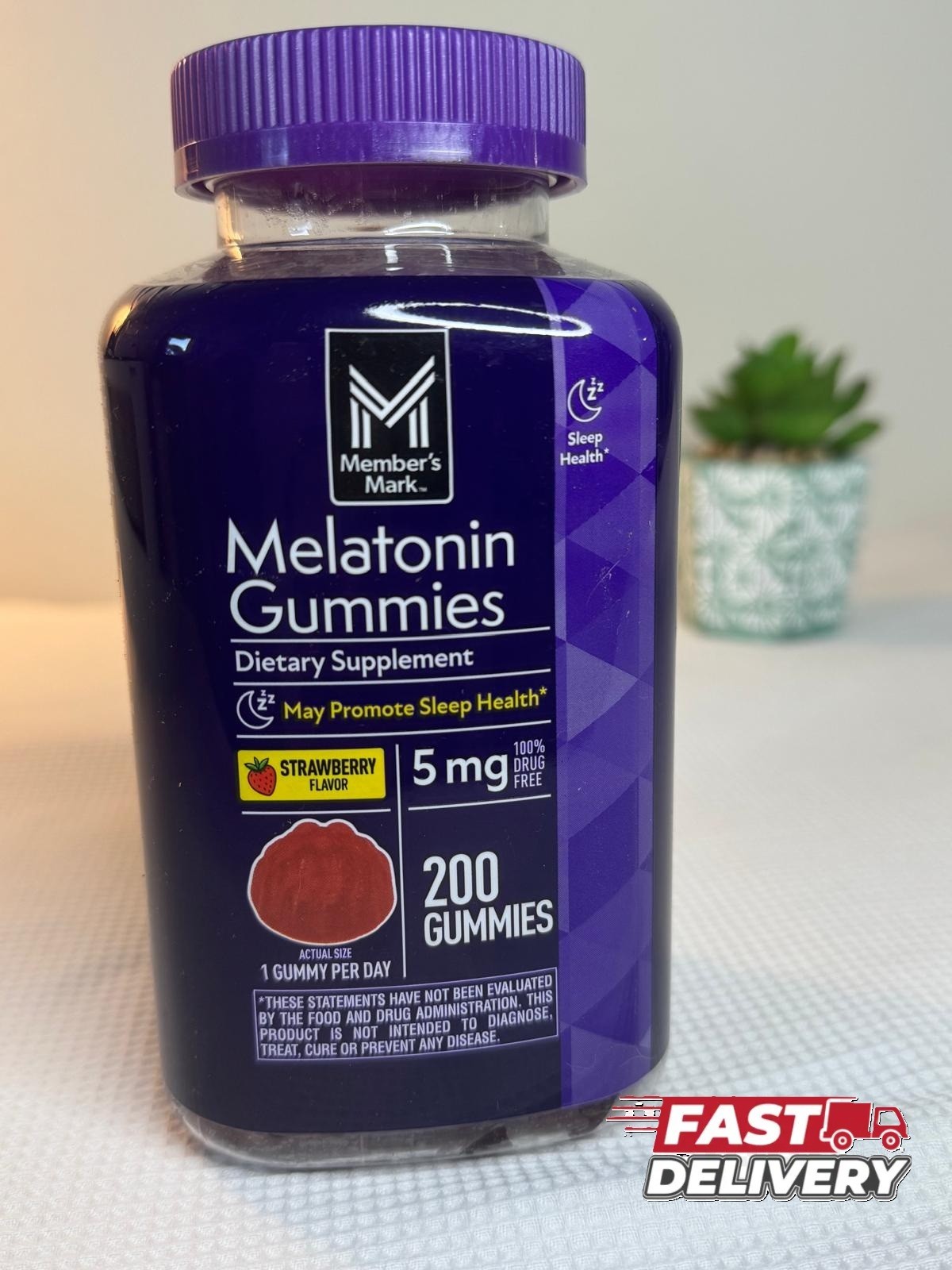 Member’s Mark Melatonin Gummies 5 mg Strawberry 200 ct