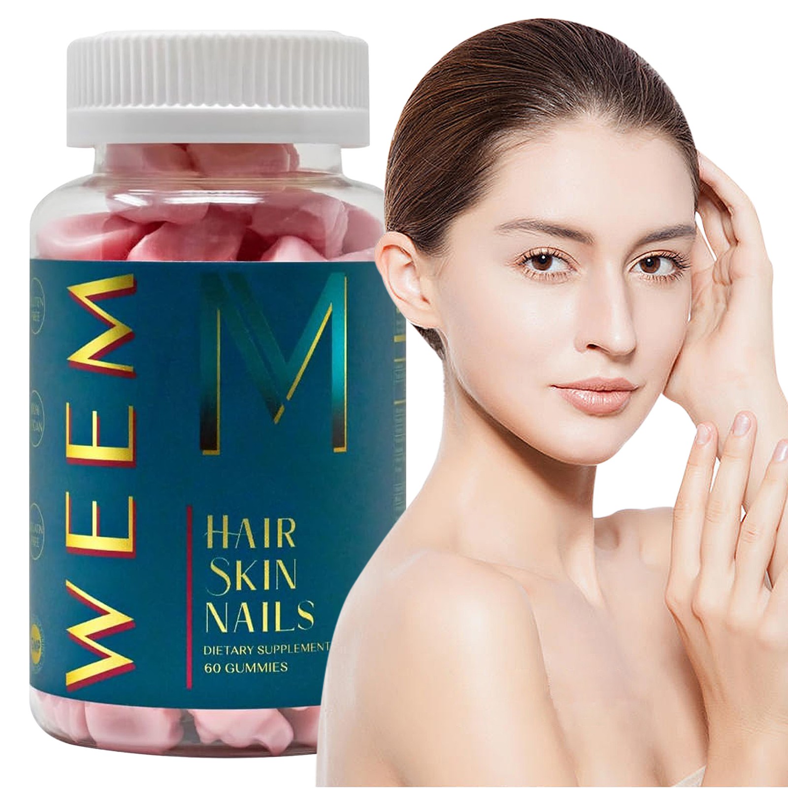 WEEM Hair Skin & Nails Gummies – Dietary Supplements, Healthy Hair, Skin & Nails