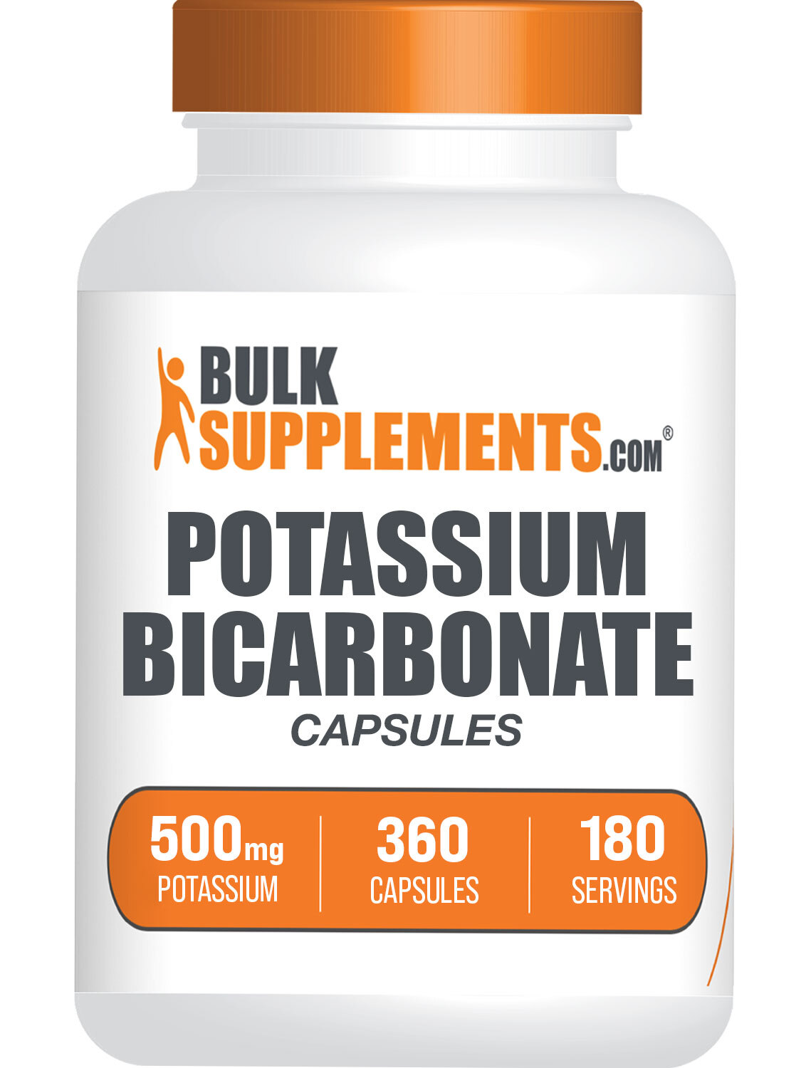 BulkSupplements Potassium Bicarbonate Capsules – 500mg – 360 Capsules