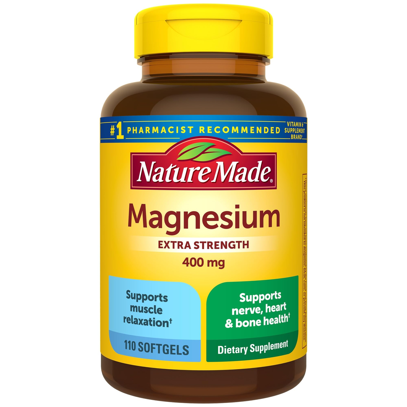 Nature Made Extra Strength Magnesium Oxide 400 mg  Muscle Support 110 Count