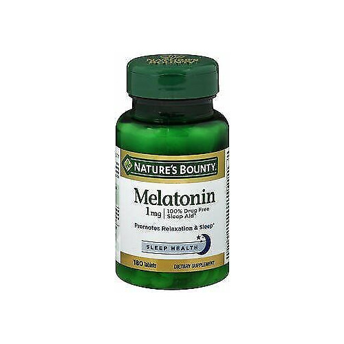 Nature’s Bounty Melatonin 1 mg Tablets Sleep Aid Health 180 Ct Pack of 6