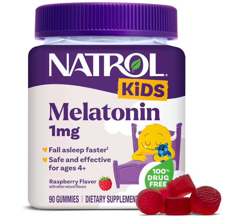 Kids Melatonin 1 Mg, Dietary Supplement for Restful Sleep, Melatonin Gummies for