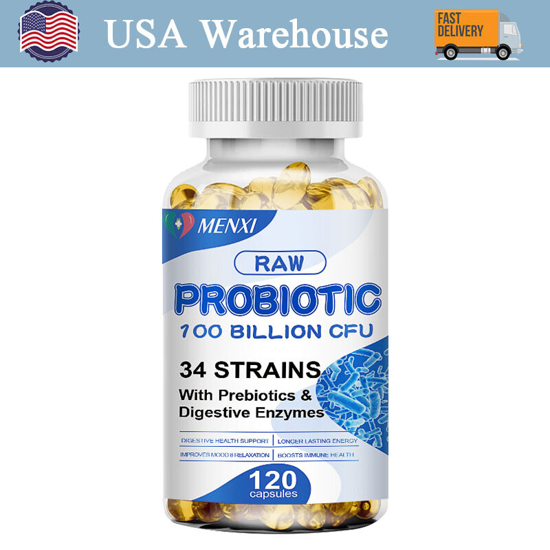 100 Billion Probiotics CFU Potency Gut Health 120 Capsules Probiotic Supplement