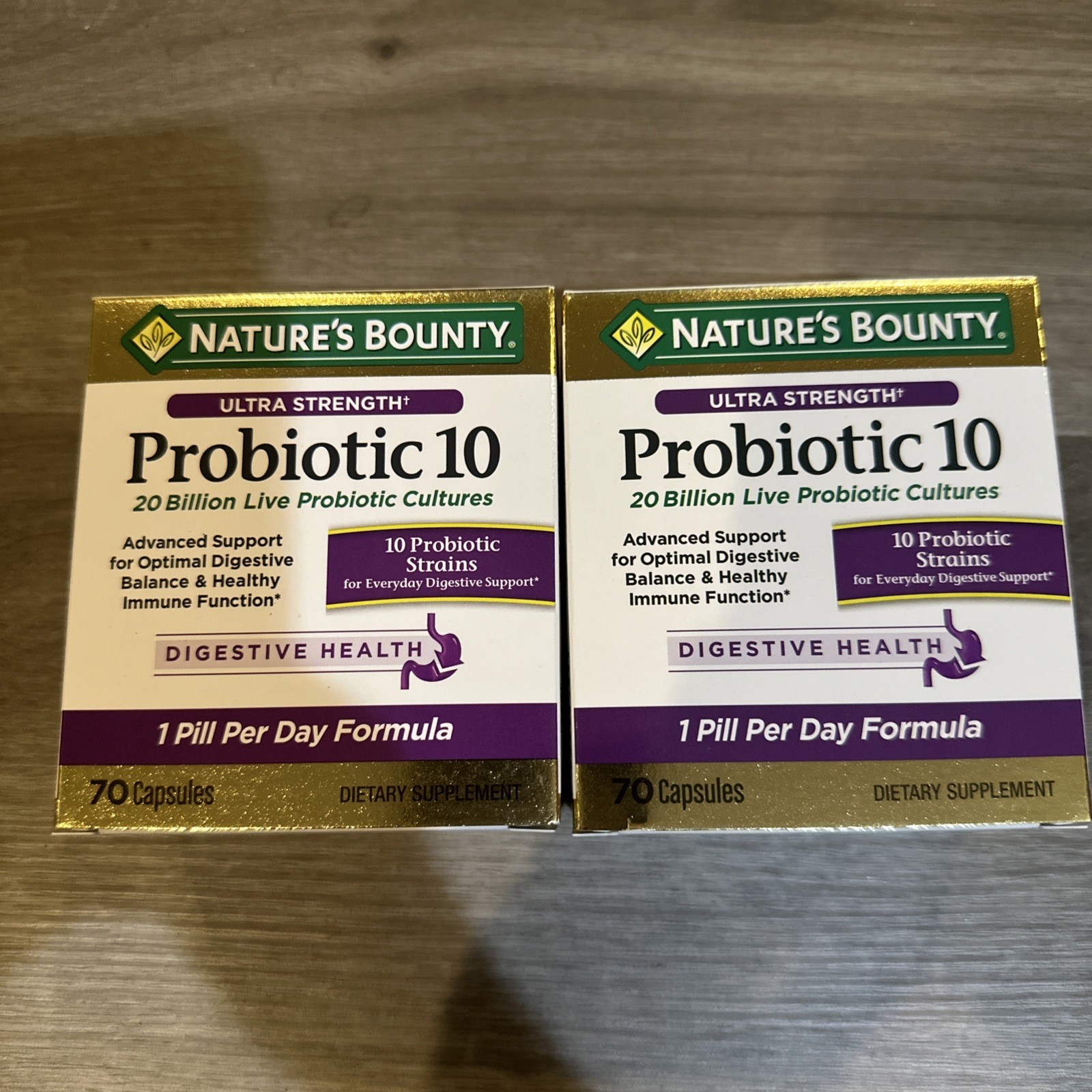 Natures Bounty Ultra Strength Probiotic 10 （ 70 Capsule） 2PK EXP 12/25