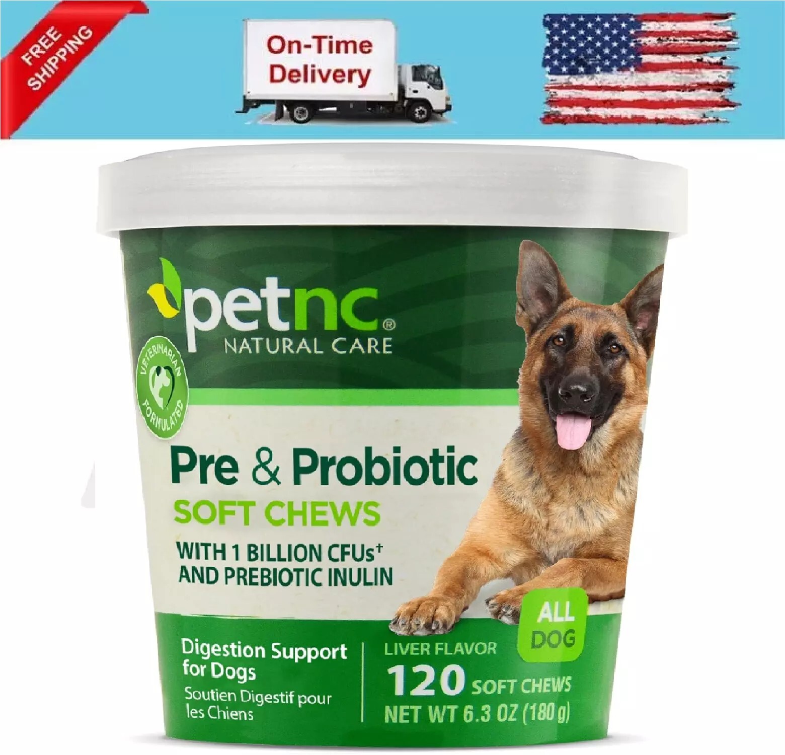 Pre & Probiotic Soft Chews, All Dogs, Liver, 120 Soft Chews,(180 g) 6.3 oz