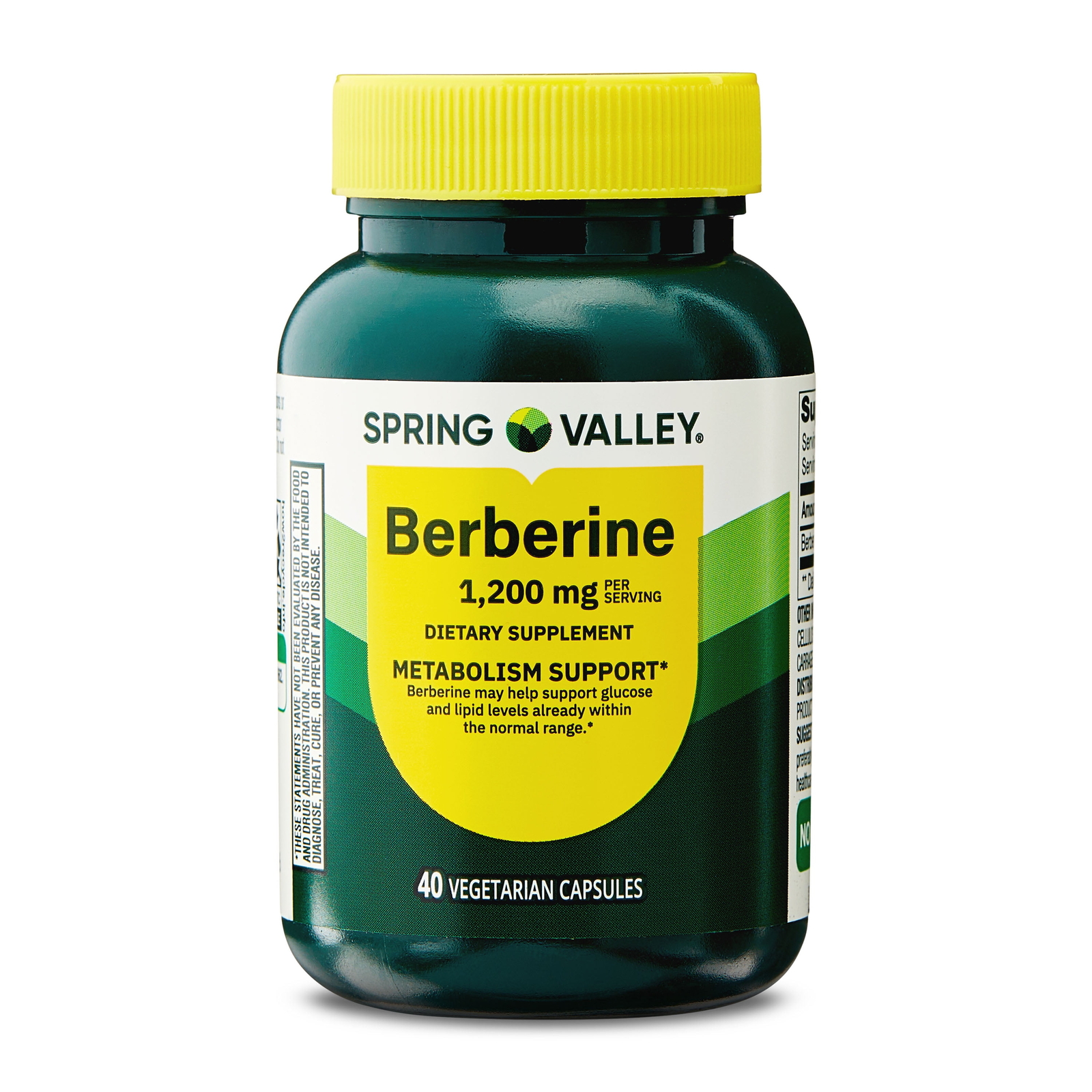 Berberine Metabolism Support Dietary Supplement, 1200 mg, 40 Count