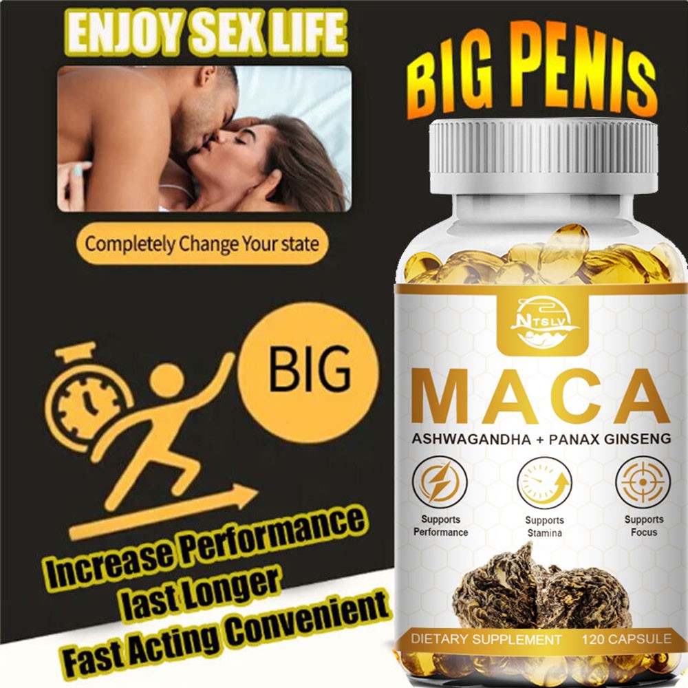 Maca Root 10000mg, Ashwagandha,Panax Ginseng Extract Male Enhancing 120 Capsules