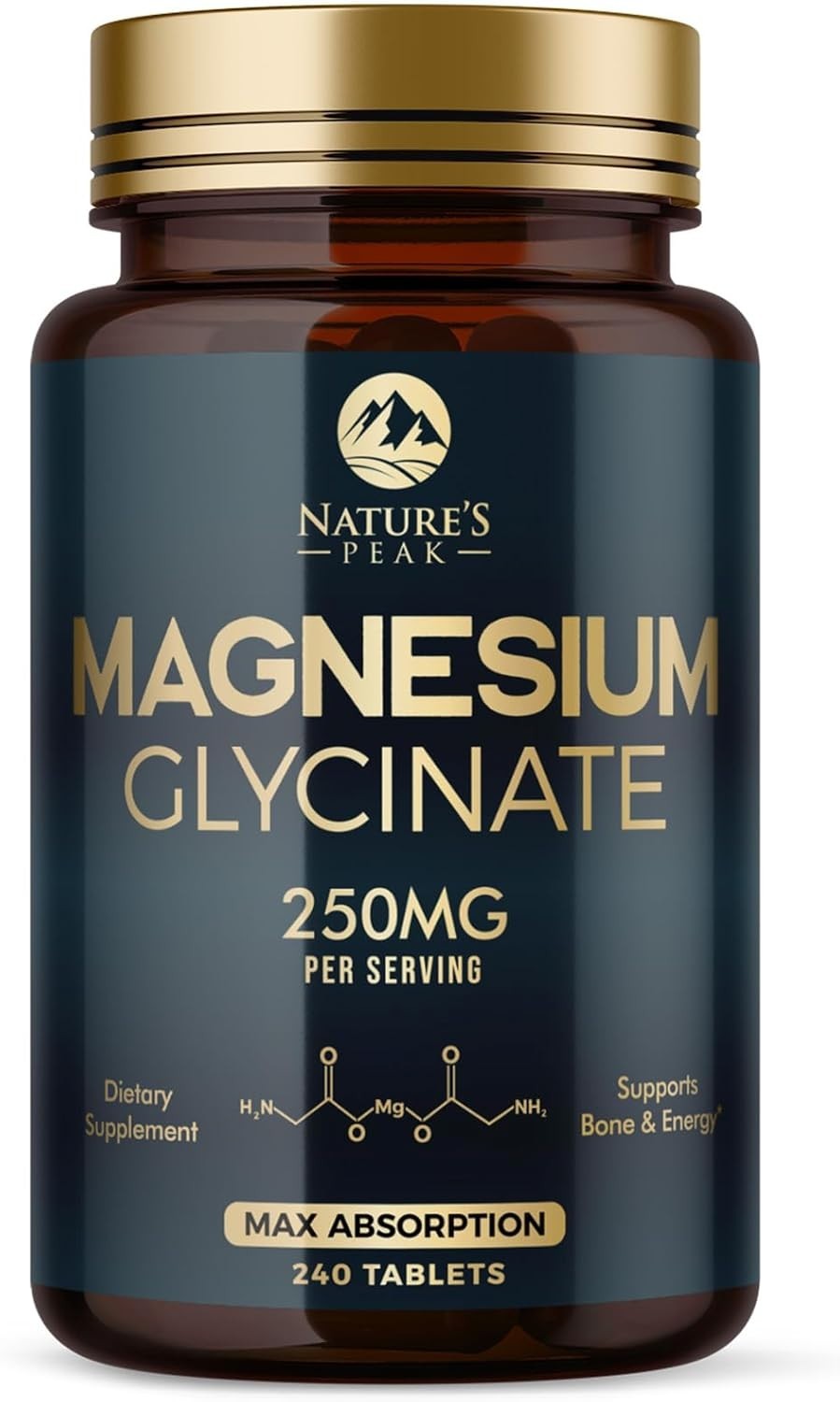 Magnesium Pills Extra Strength Chelated for Ultra Absorption Magnesium Glycinate