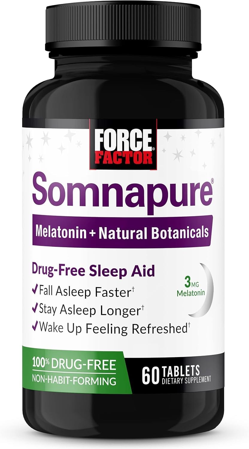 Force Factor Somnapure Drug-Free Sleep Aid for Adults 60 Count (Pack of 1)