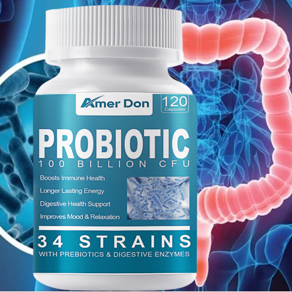 100 Billion Probiotics CFU Potency Gut Health 120 Capsules Probiotic Supplement