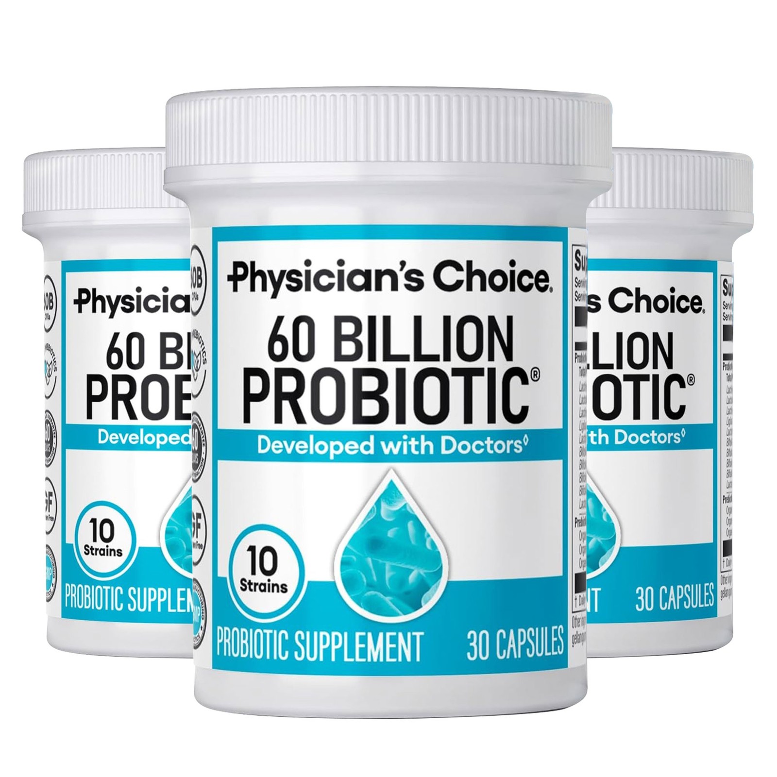 Physician’s Choice Probiotics 60 Billion CFU- Helps Relieve Flatulence, Bloating