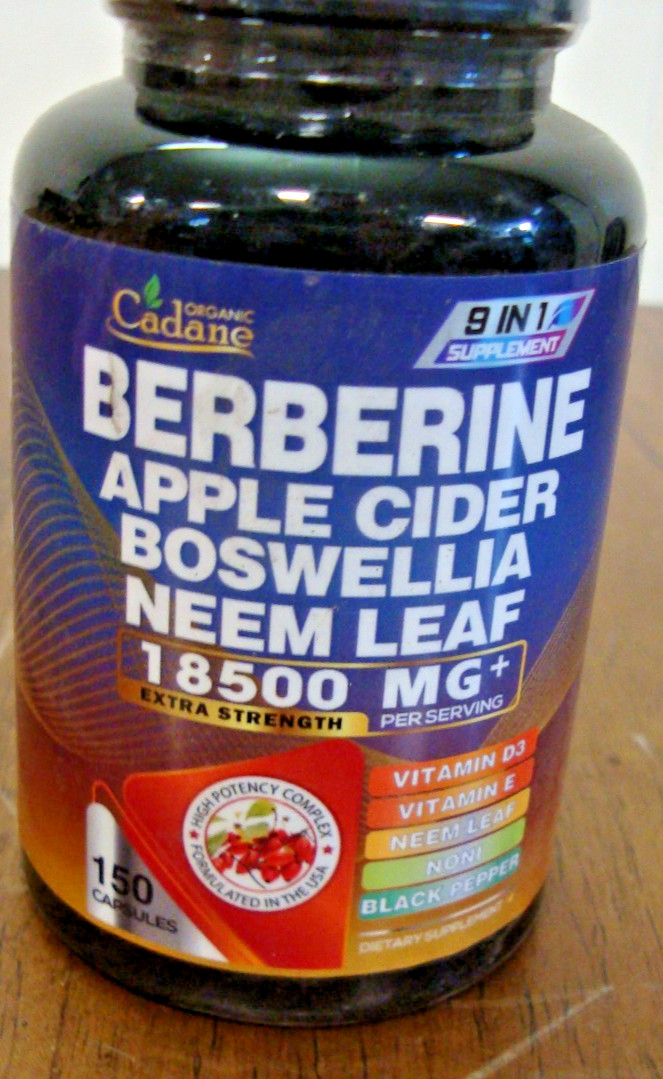Berberine 9-in-1 Supplement – Apple Cider, Neem, Boswellia, Vitamin D3 & E 3/27